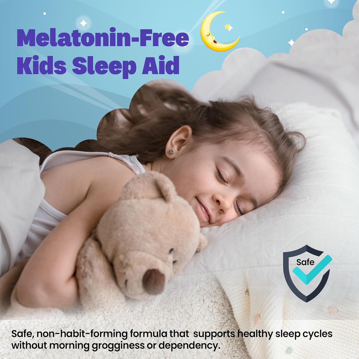 Bed Time Gummies for Kids with Magnesium Lemon Balm Chamomile Extract Glycine Chewable Sleep Supplement |Restful Sleep| | Calm Mood |Berries Flavour| (60 Gummies, Mixed Berry) - IZKAN NUTRITION®