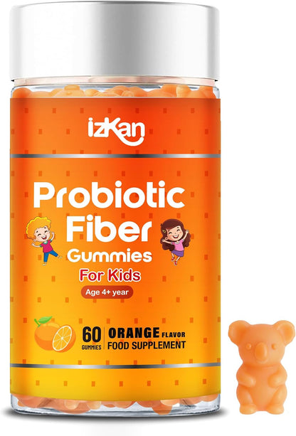Probiotic Gummies with Prebiotics – 60 Orange Flavour Gummies – Bacillus Coagulans 2.5 Billion CFU & Inulin – Daily Gut Health & Immune Support for Kids Vegan, Non-GMO, Gluten Free (Orange)