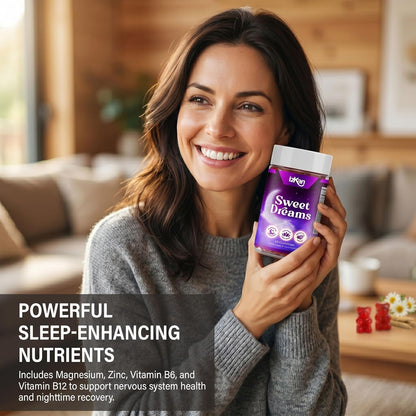 Sweet Dreams Gummies for Adults with Magnesium, Lavender, Chamomile, L-Theanine & Ashwagandha Sleep Supplement Relaxation & Night-Time Support