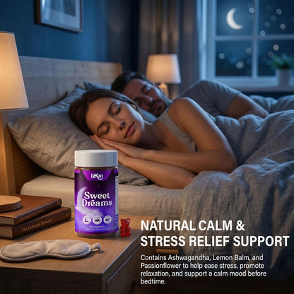Sweet Dreams Gummies for Adults with Magnesium, Lavender, Chamomile, L-Theanine & Ashwagandha Sleep Supplement Relaxation & Night-Time Support