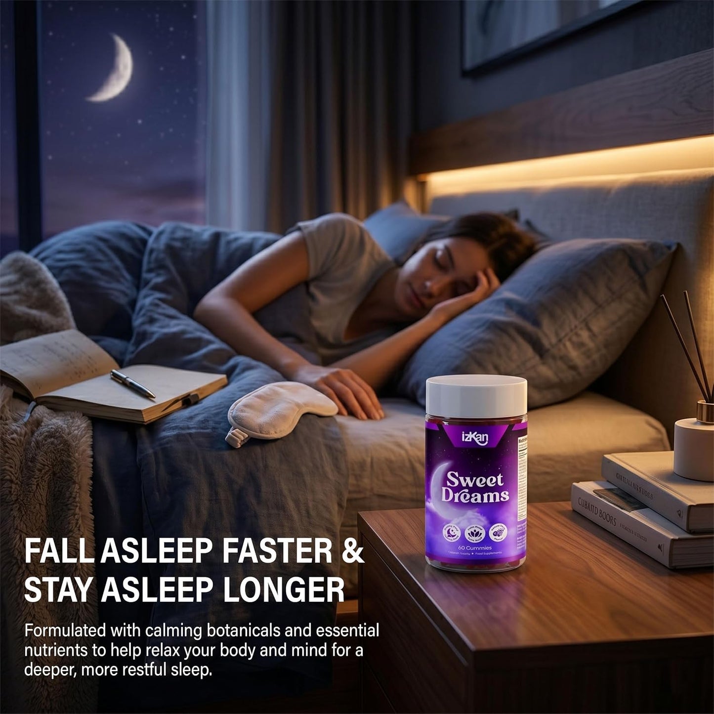 Sweet Dreams Gummies for Adults with Magnesium, Lavender, Chamomile, L-Theanine & Ashwagandha Sleep Supplement Relaxation & Night-Time Support