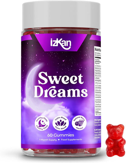 Sweet Dreams Gummies for Adults with Magnesium, Lavender, Chamomile, L-Theanine & Ashwagandha Sleep Supplement Relaxation & Night-Time Support
